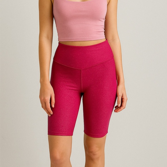 Aerie offline pink glitter long bike shorts L - Picture 1 of 6